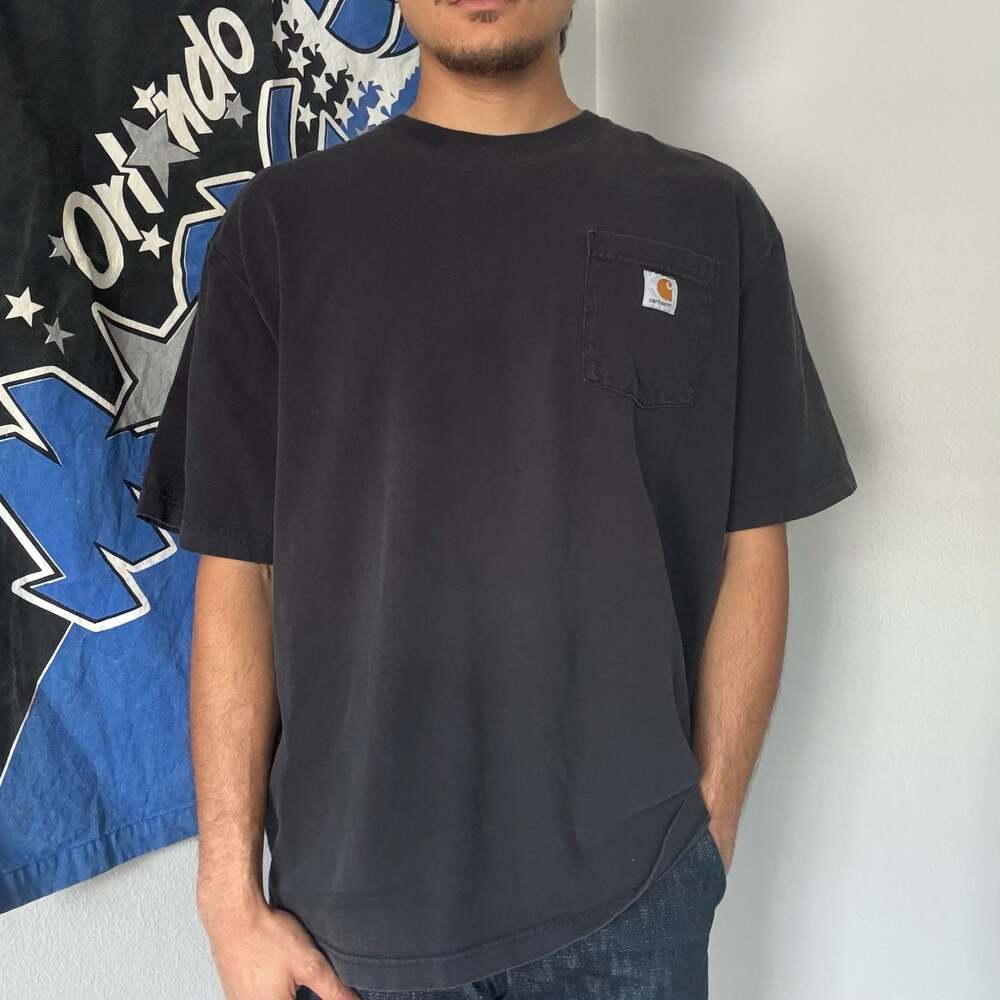 Carhartt Original Fit Heavyweight Pocket T-Shirt Washed Black XL 24.5x29